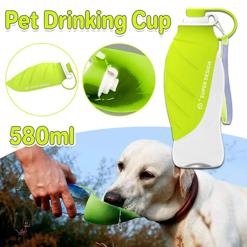 Pet Water Bottle 580ml Portable Outdoor Dog Cat Drinking Cup Travel