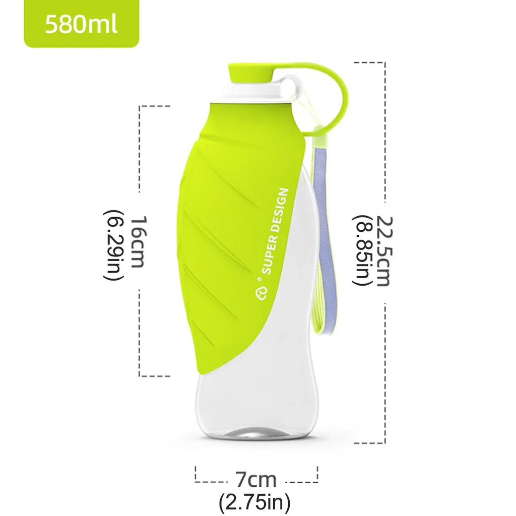 Pet Water Bottle 580ml Portable Outdoor Dog Cat Drinking Cup Travel