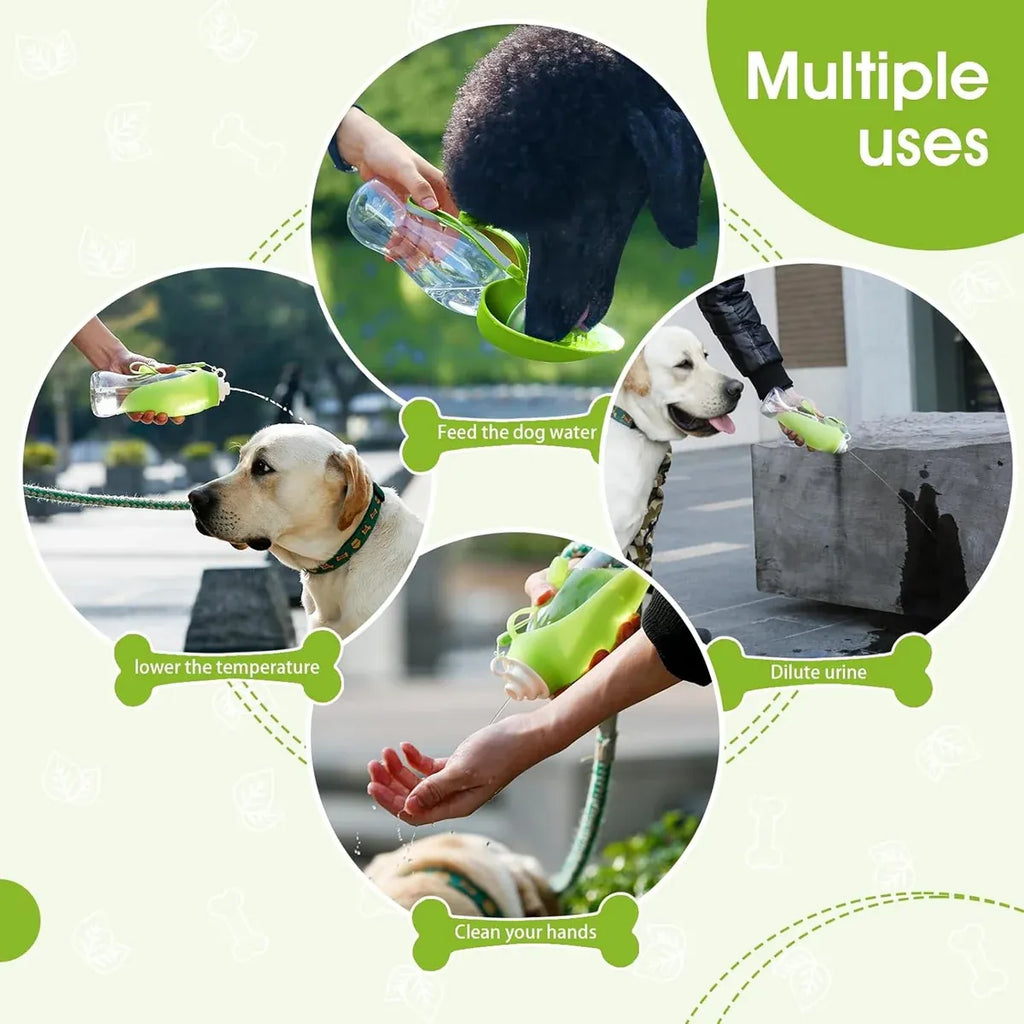 Pet Water Bottle 580ml Portable Outdoor Dog Cat Drinking Cup Travel