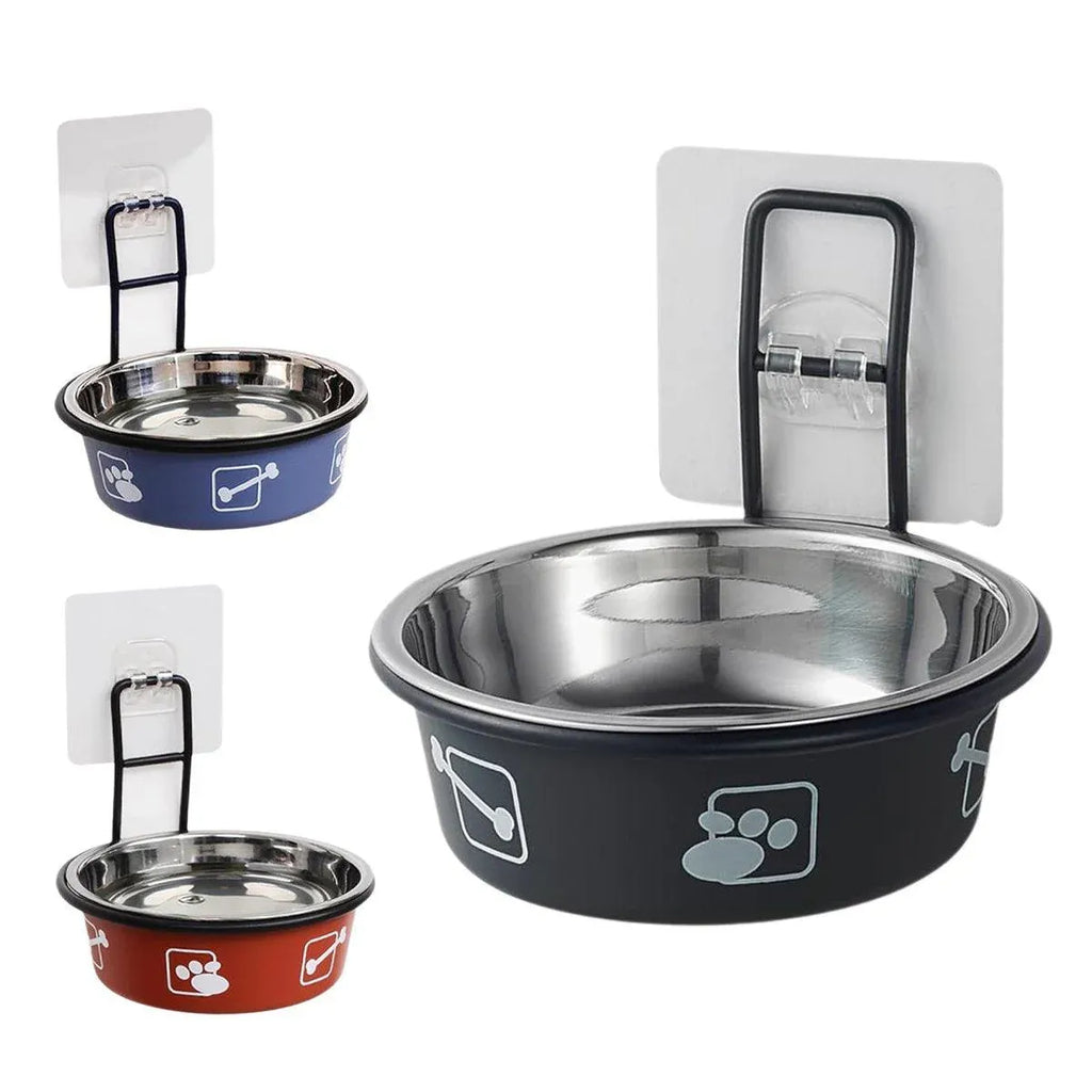Stainless Steel Pet Bowl Hanging Cat Food Water Bowl Durable