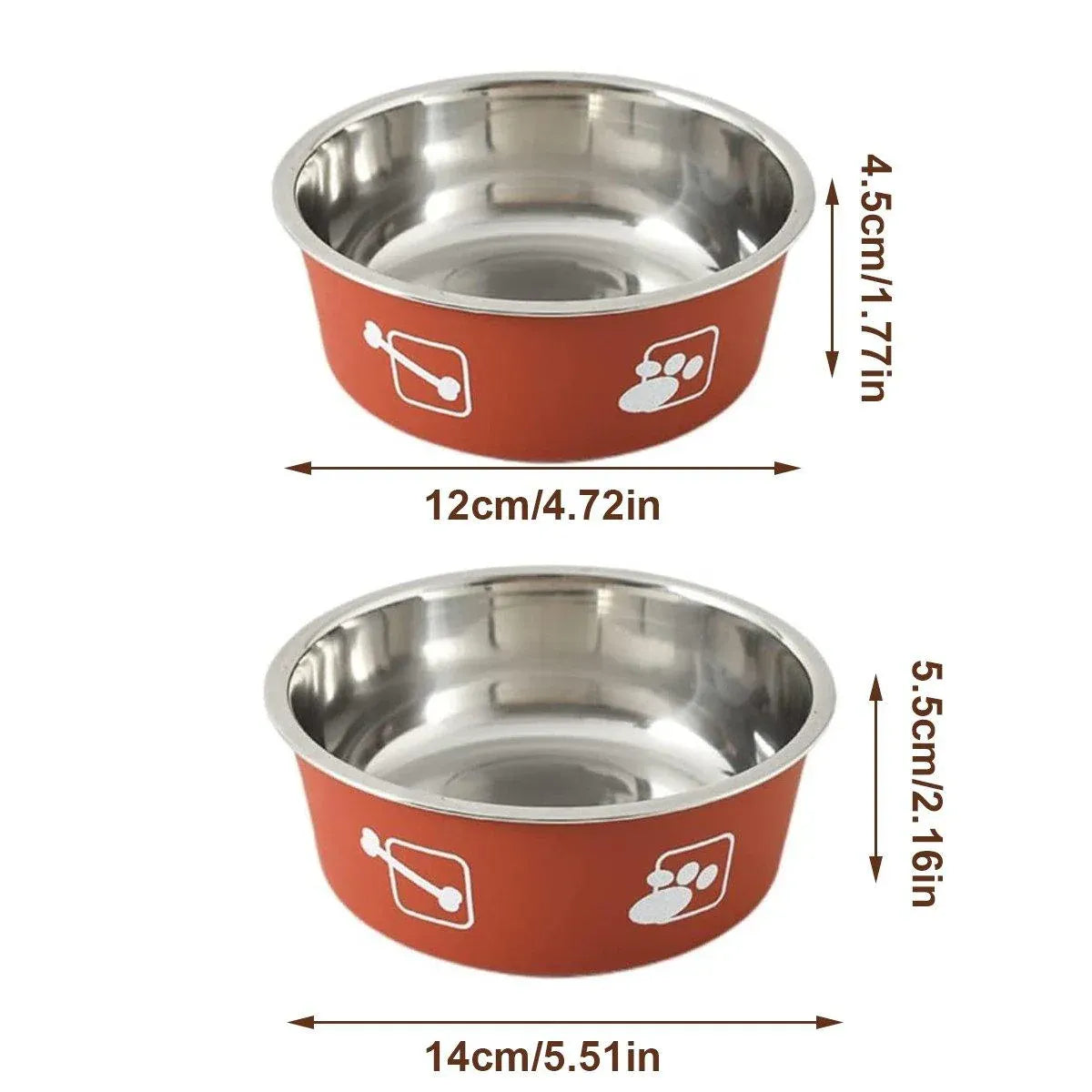 Stainless Steel Pet Bowl Hanging Cat Food Water Bowl Durable
