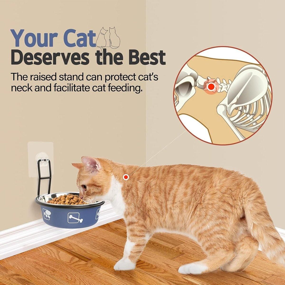 Stainless Steel Pet Bowl Hanging Cat Food Water Bowl Durable