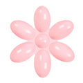 Six Compartment Petal Design Cat and Dog Feeding Bowl, Pink, on a white background