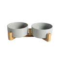 Ceramic Pet Bowl Double Cat Food Bowl Dog Water Bowl Feeding Drinking
