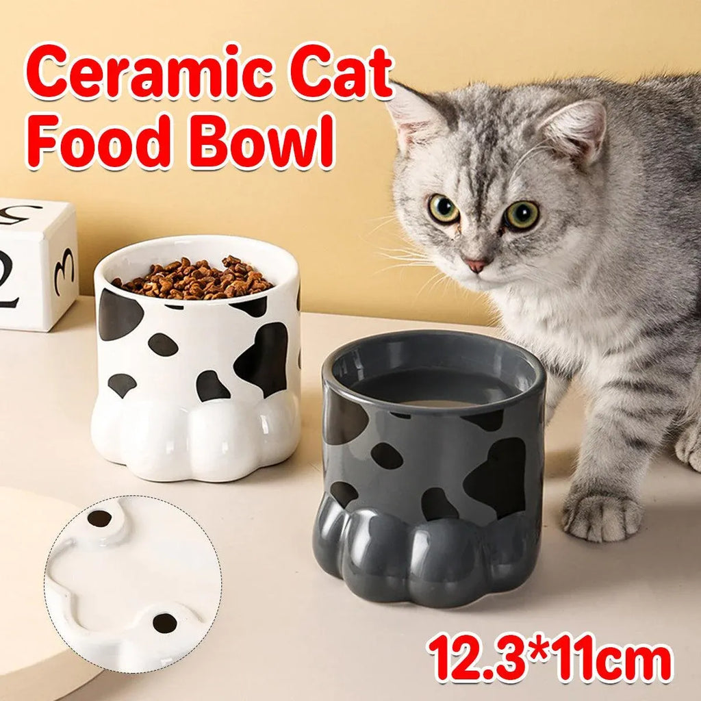 Ceramic Cat Food Bowl Cute Drinking Bowl