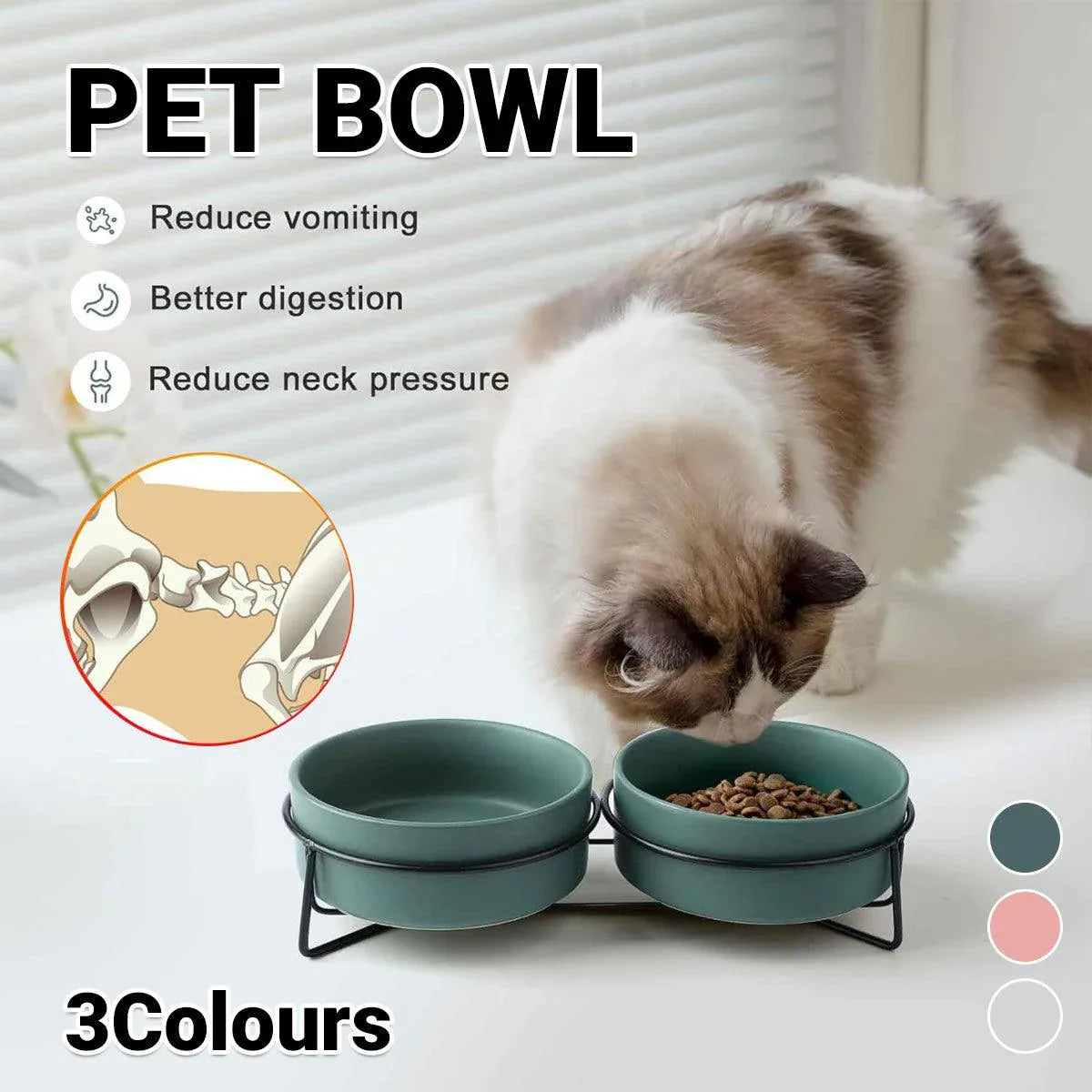 Ceramic Pet Bowl Cat Food Bowl Dog Bowl Drinking Bowl Pet Water Food