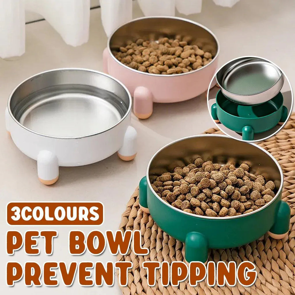 Anti-Tip Stainless Steel Dog Bowl Pet Basin