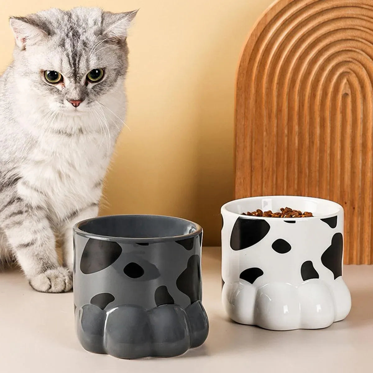 Ceramic Cat Food Bowl Cute Drinking Bowl