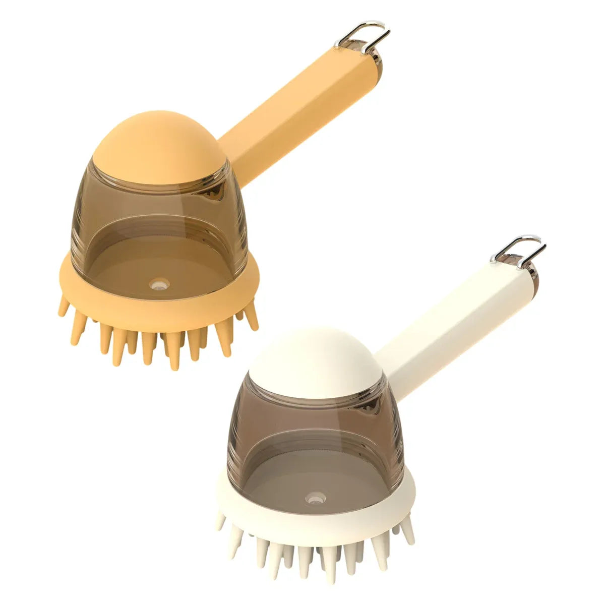 Pet Bath Brush Dog Massage Brush Press to Dispense Liquid Pet