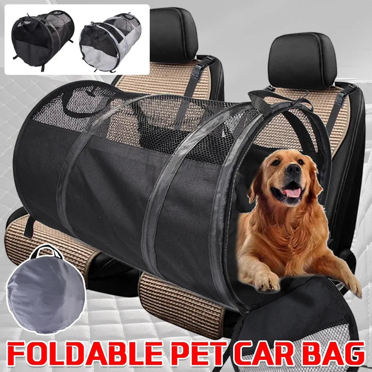 Foldable Pet Car Carrier Bag Breathable Travel Tent Portable Kennel