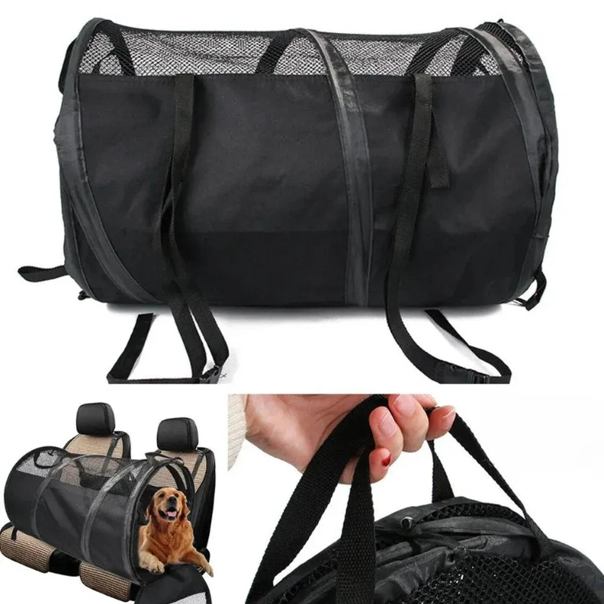 Foldable Pet Car Carrier Bag Breathable Travel Tent Portable Kennel