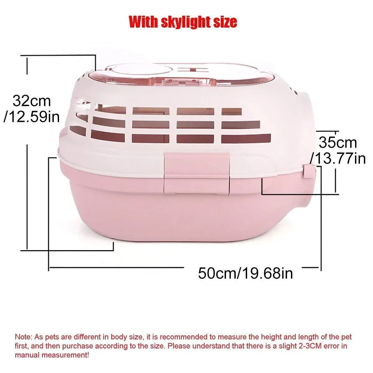 Dog and Cat Carrier Large Space Removable Sunroof Air Carrier
