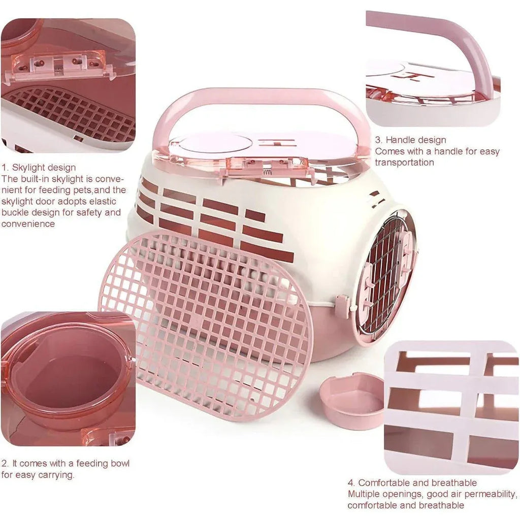 Dog and Cat Carrier Large Space Removable Sunroof Air Carrier