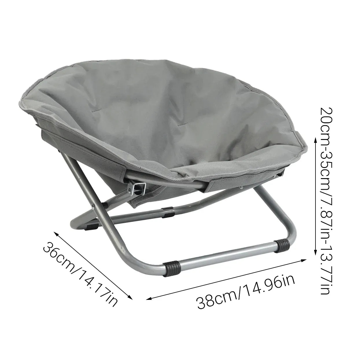 Folding Pet Bed Chair Portable Round Dog Bed Cat Bed Cushion