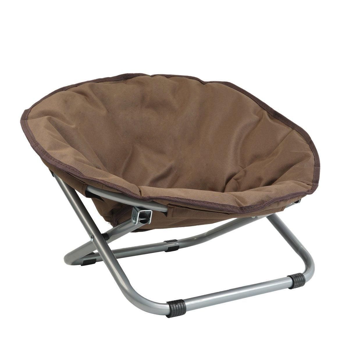 Folding Pet Bed Chair Portable Round Dog Bed Cat Bed Cushion