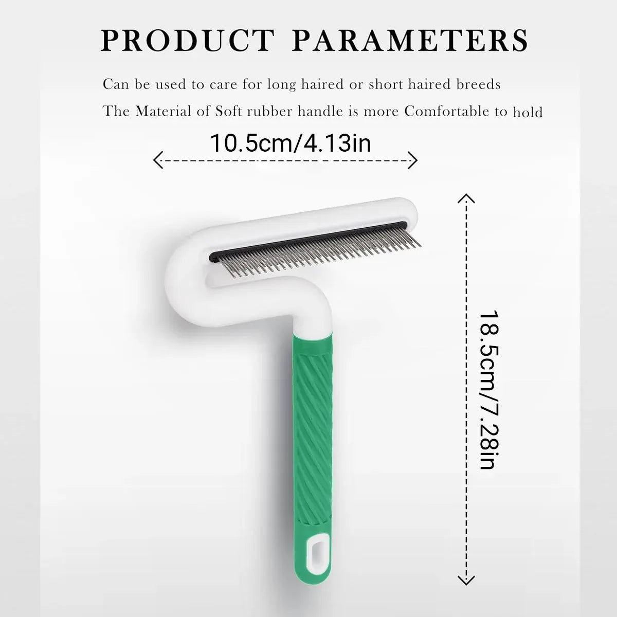 T Type Pet Grooming Rake Comb Stainless Steel