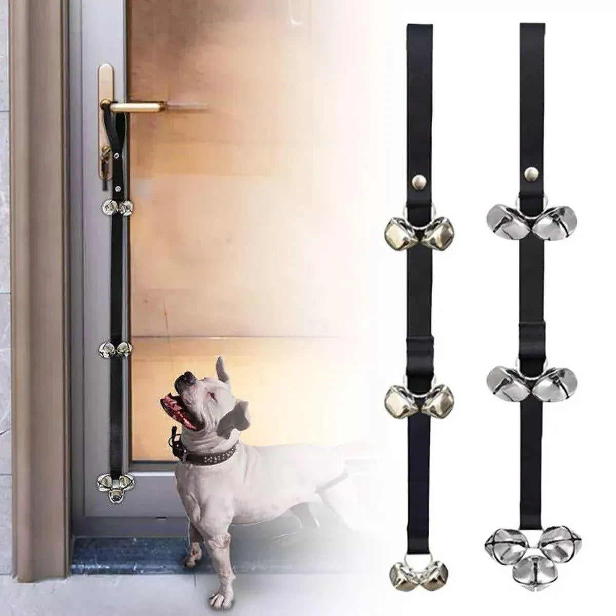 4PCS Pet Training Doorbell Rope Cat Teaser Toy Bell Interactive Play