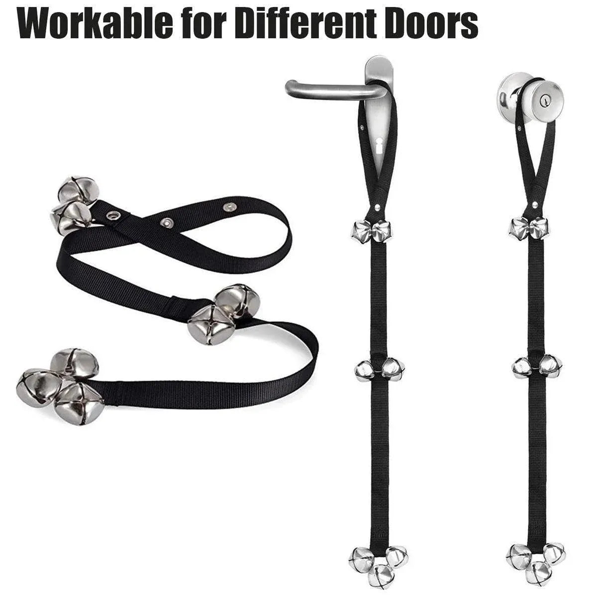 4PCS Pet Training Doorbell Rope Cat Teaser Toy Bell Interactive Play