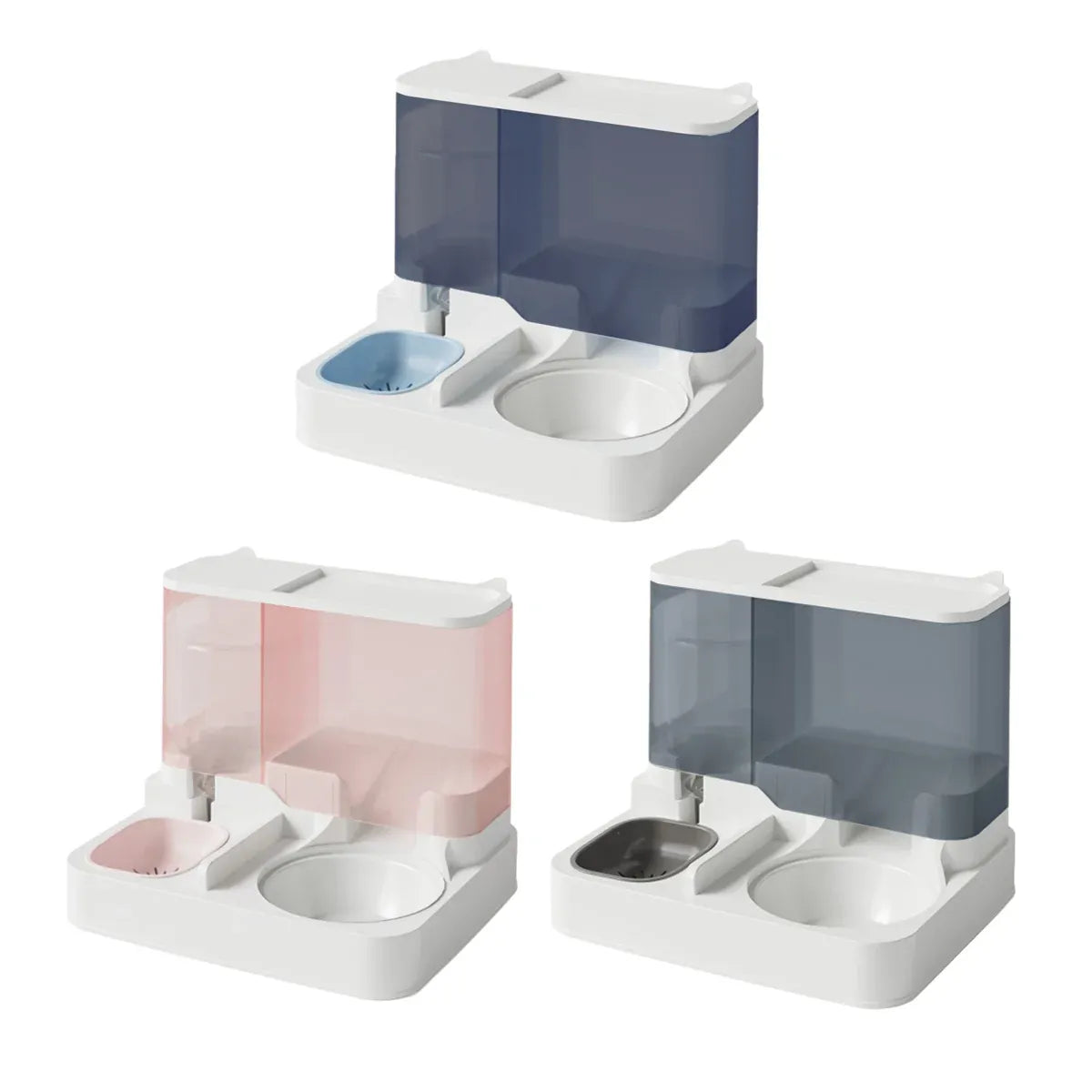 Automatic Cat Feeder Water Dispenser All in One Plastic Bowl