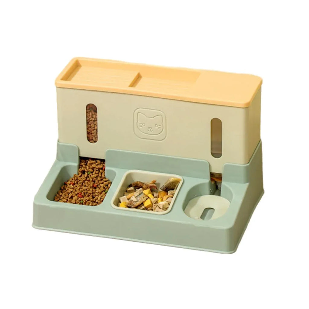All in One Pet Feeding Bowl Cat Dog Water and Food Feeder Automatic