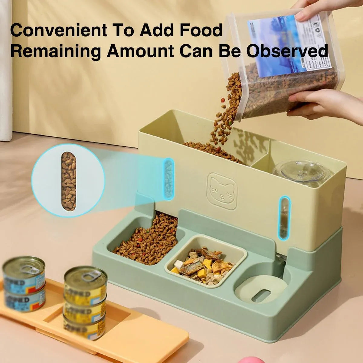 All in One Pet Feeding Bowl Cat Dog Water and Food Feeder Automatic