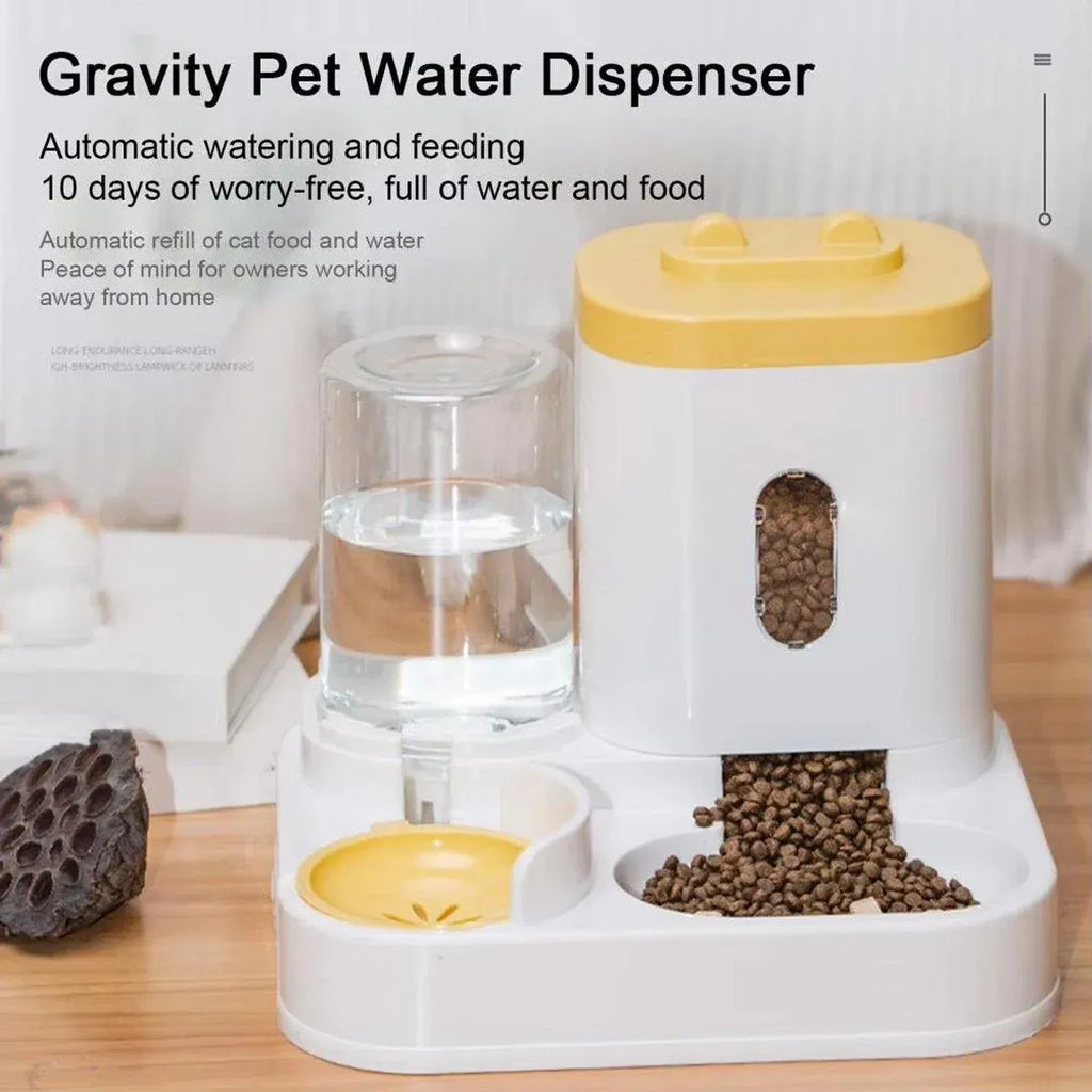 2in1 Pet Bowl Vertical Feeder and Drinker Cat Dog Bowl Water and Food