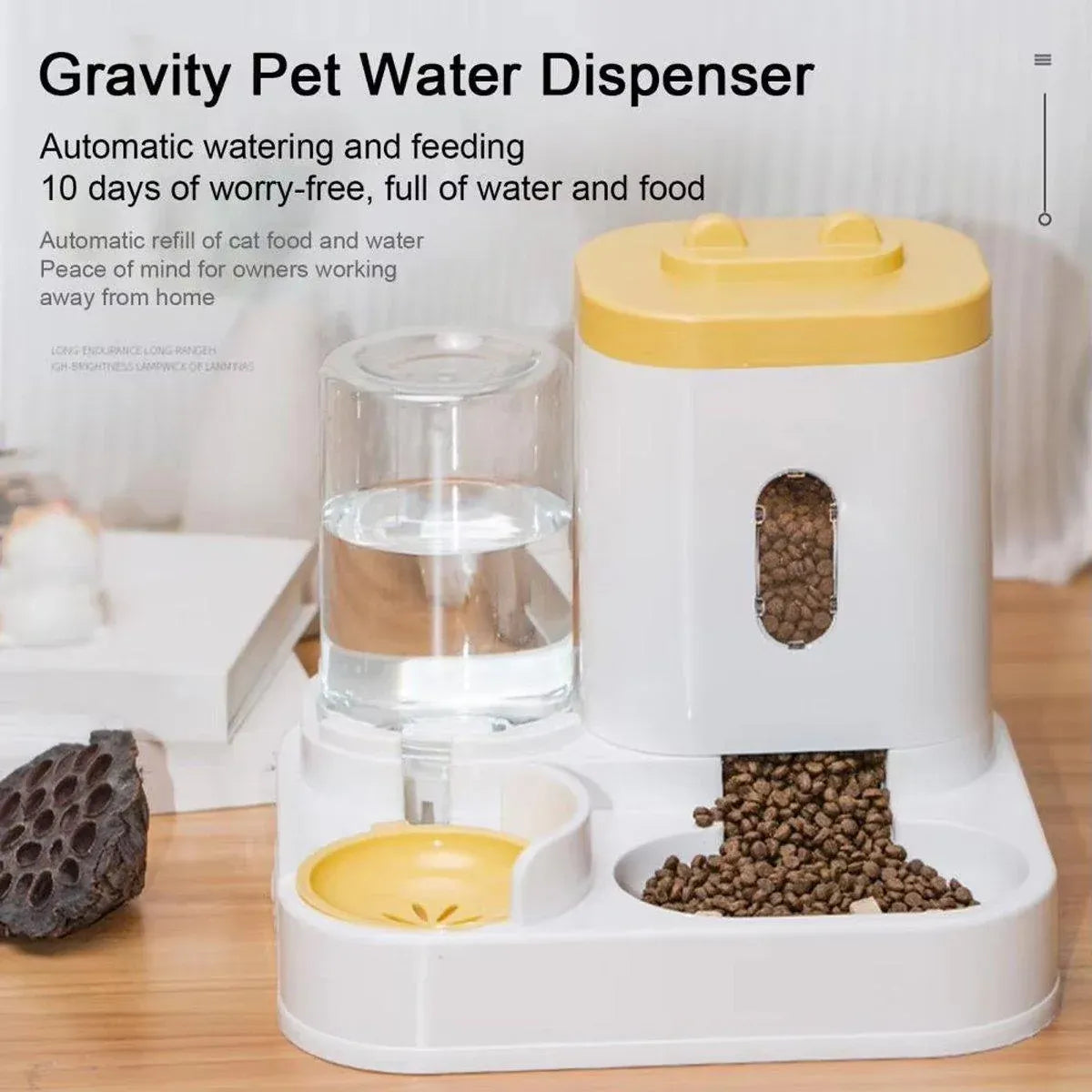 2in1 Pet Bowl Vertical Feeder and Drinker Cat Dog Bowl Water and Food