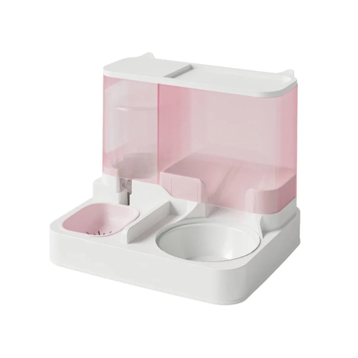 Automatic Cat Feeder Water Dispenser All in One Plastic Bowl