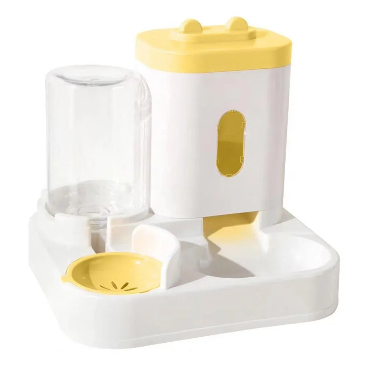 2 in 1 Pet Feeder and Water Dispenser, Yellow