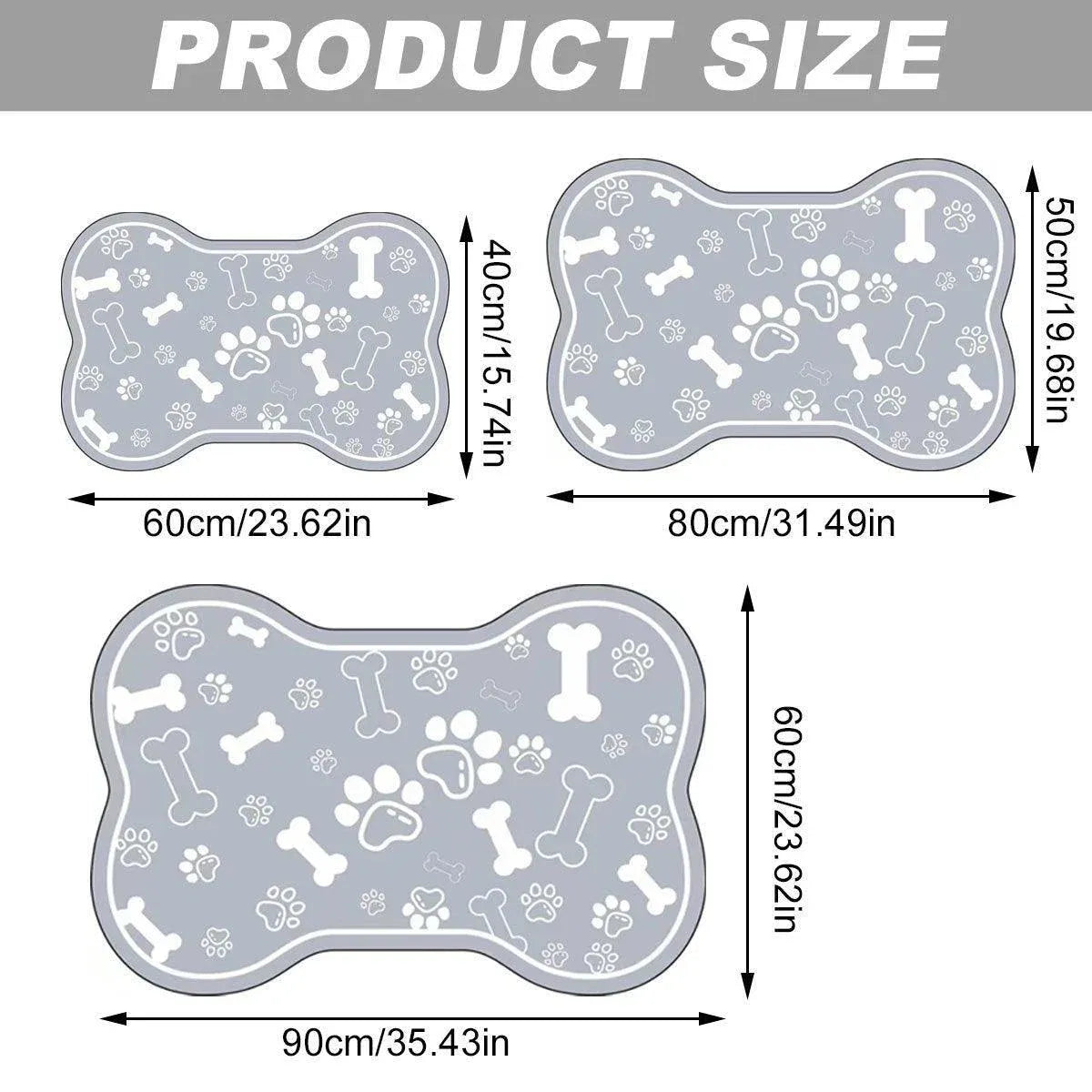 Pet Feeding Mat Non-slip Diatom Mud Absorbent Dirt-resistant