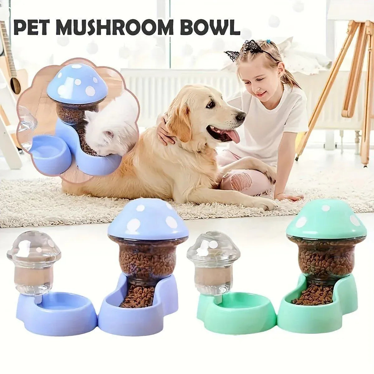 Cat Bowl Pet Feeding Bowl Double Dog Food Water Bowl