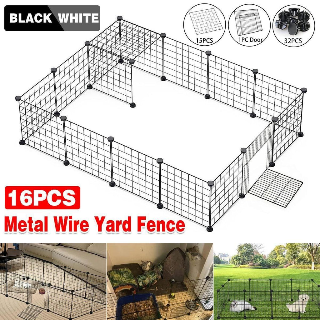 16pcs Large Cat Cage Indoor Cat Villa Double Layer Cat House