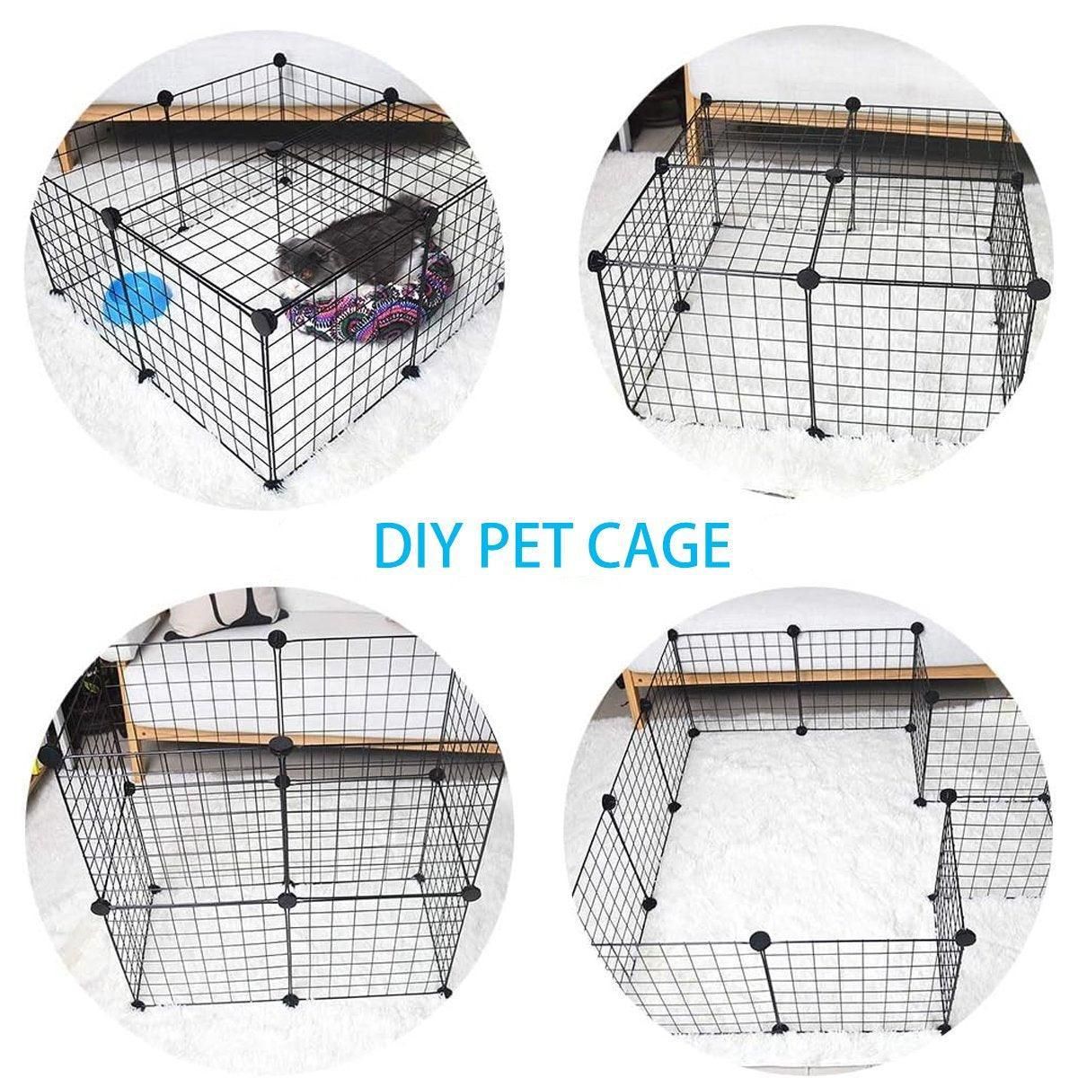 16pcs Large Cat Cage Indoor Cat Villa Double Layer Cat House