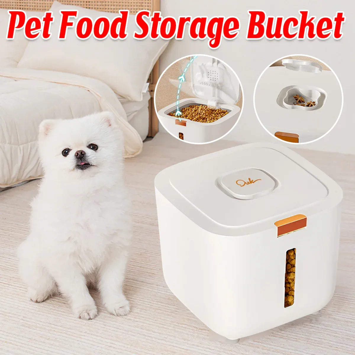 Pet Large Storage Bucket Food Sealed Container Airtight Moisture