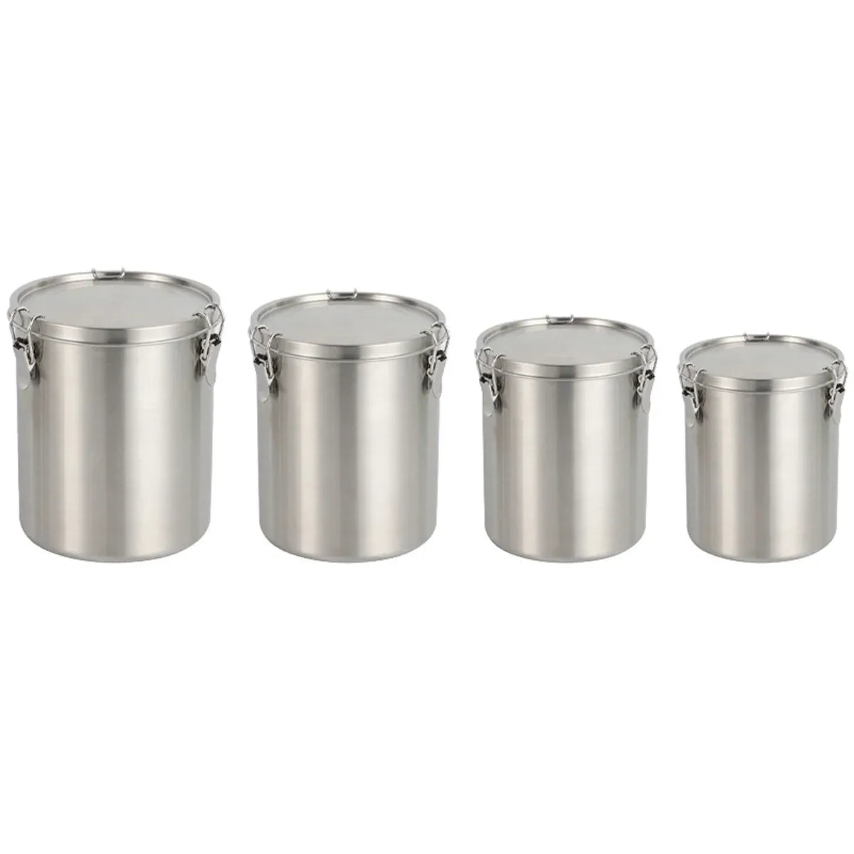Stainless Steel Pet Food Storage Bucket Dog Cat Grain Container