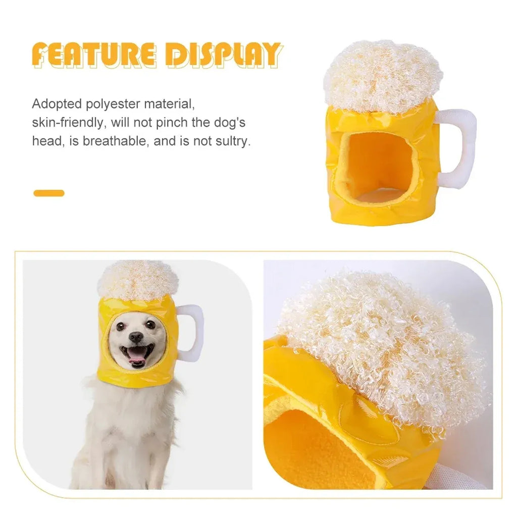 Pet Beer Style Hat Headpiece Pet Funny Feadgear Fun Pet Fecoration