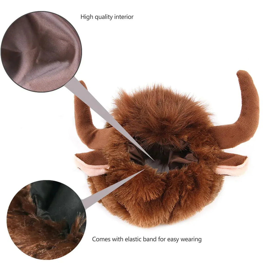 Pet Horn Wigs Headwear Adjustable