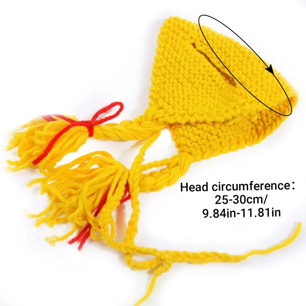 Cat Headwear Handmade Braid Hat Cat Wig Hat Cat Hair Accessory Pet