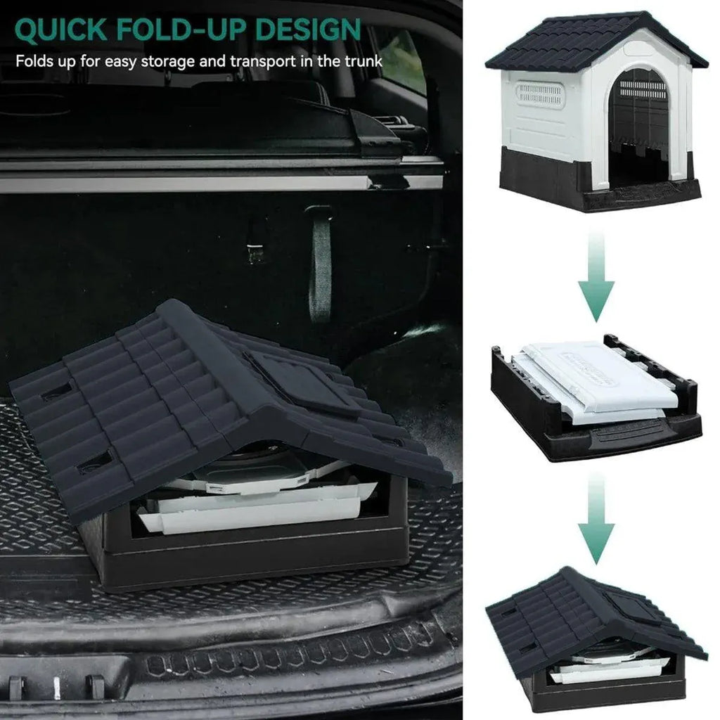 Dog Kennel Four Seasons Sunscreen Rainproof Outdoor Pet Shelter