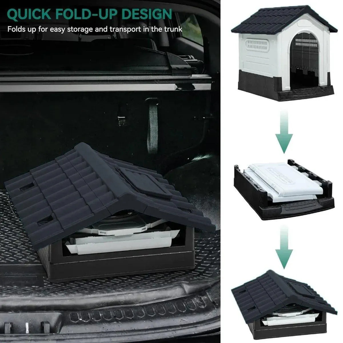 Dog Kennel Four Seasons Sunscreen Rainproof Outdoor Pet Shelter