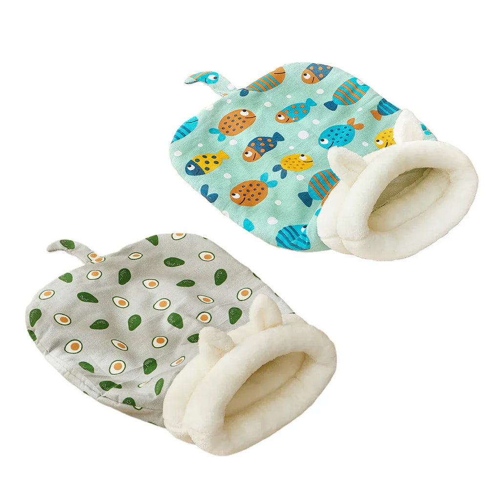 Semi Enclosed Warm Cat Sleeping Bag Comfortable Soft Fleece Pet Bed