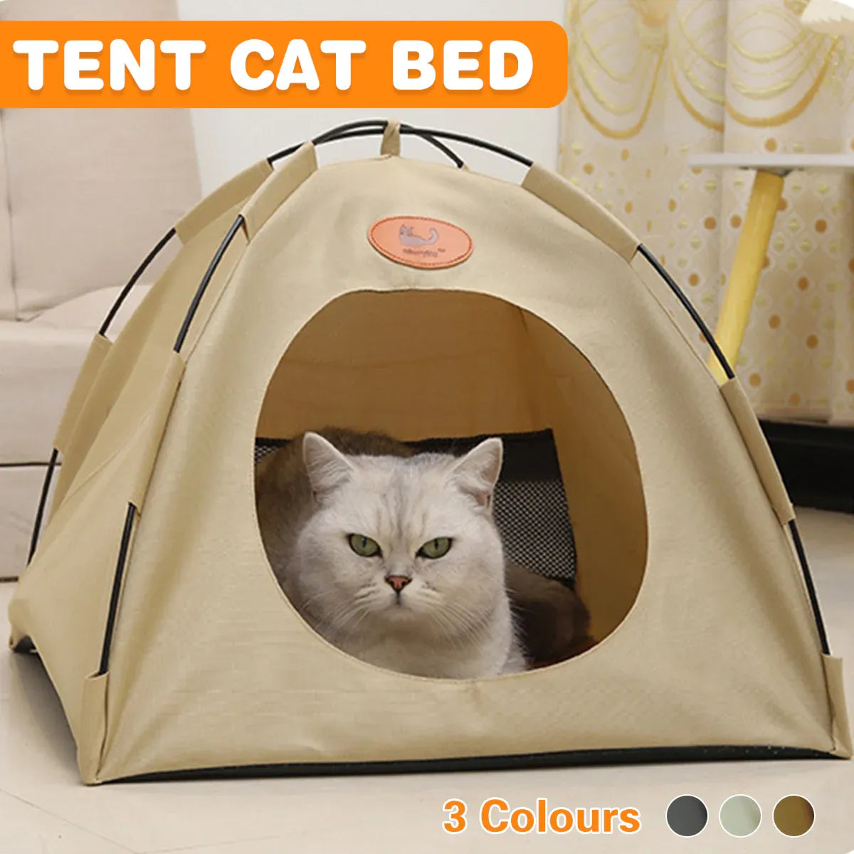 Folding Camping Pet Tent for Cats Puppy Bed Indoor Cat Nest Dog Cave