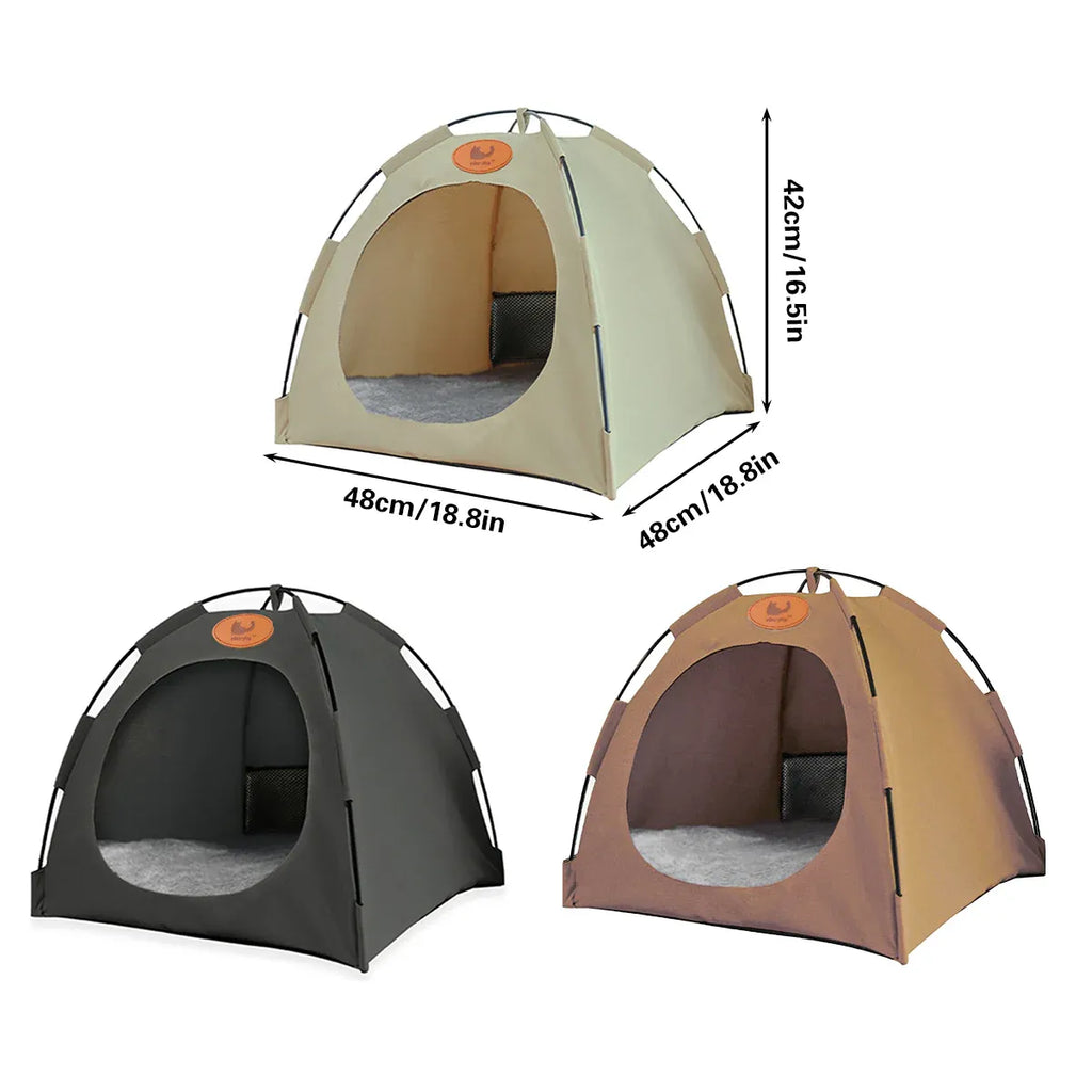 Folding Camping Pet Tent for Cats Puppy Bed Indoor Cat Nest Dog Cave