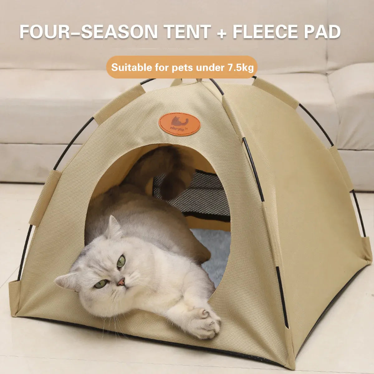 Folding Camping Pet Tent for Cats Puppy Bed Indoor Cat Nest Dog Cave