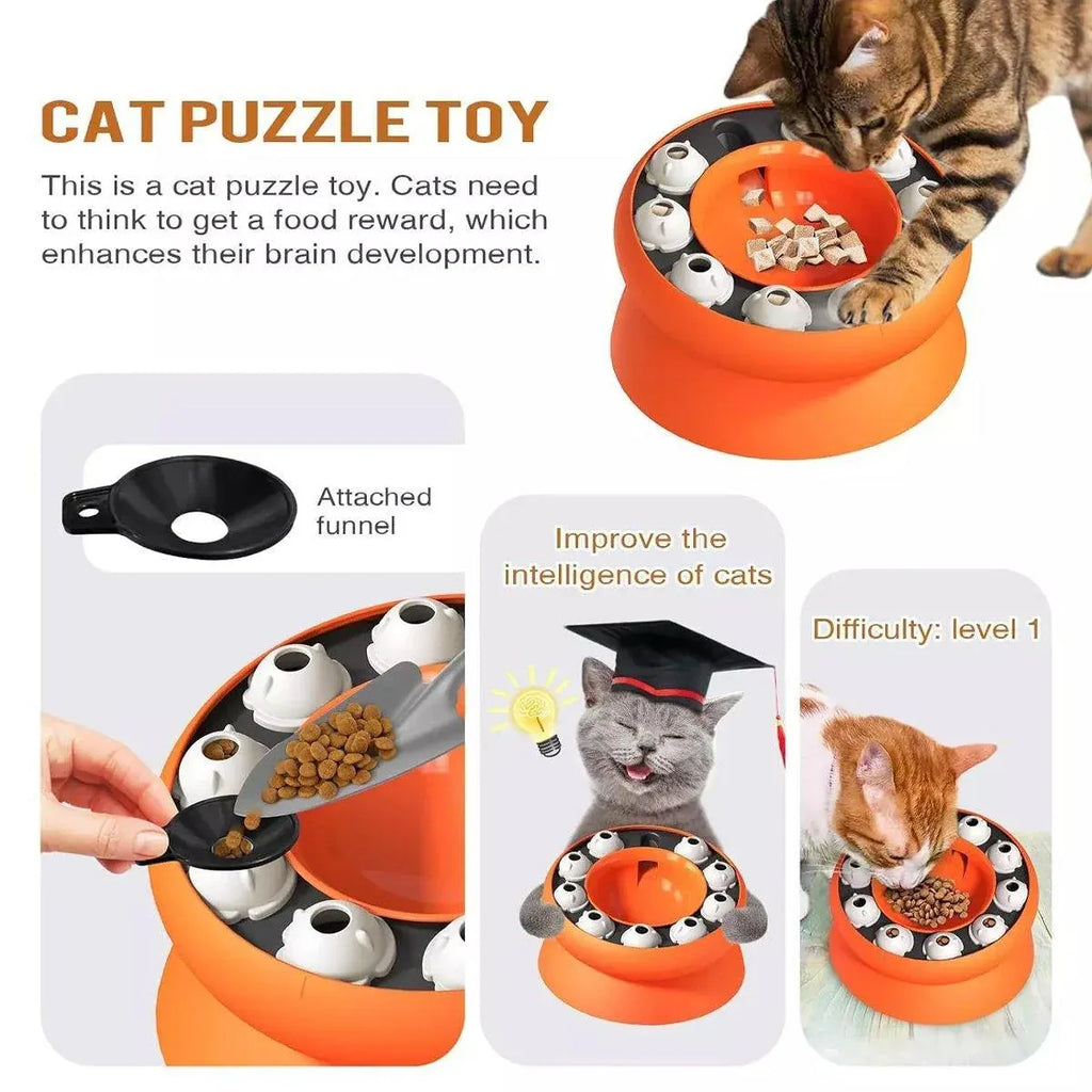 Pet Slow Feeder Interactive Cat Dog Food Dispenser Puzzle Toy