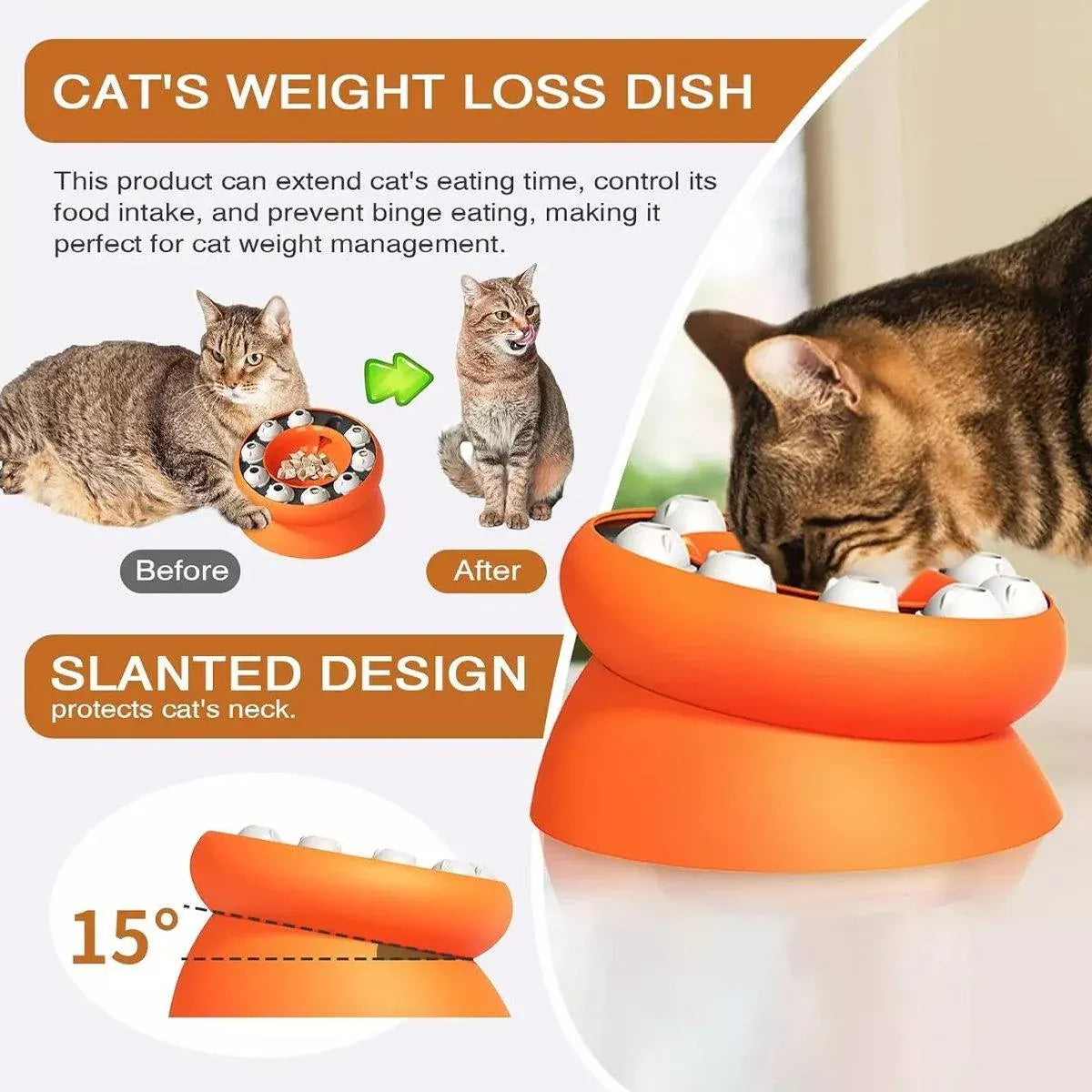 Pet Slow Feeder Interactive Cat Dog Food Dispenser Puzzle Toy