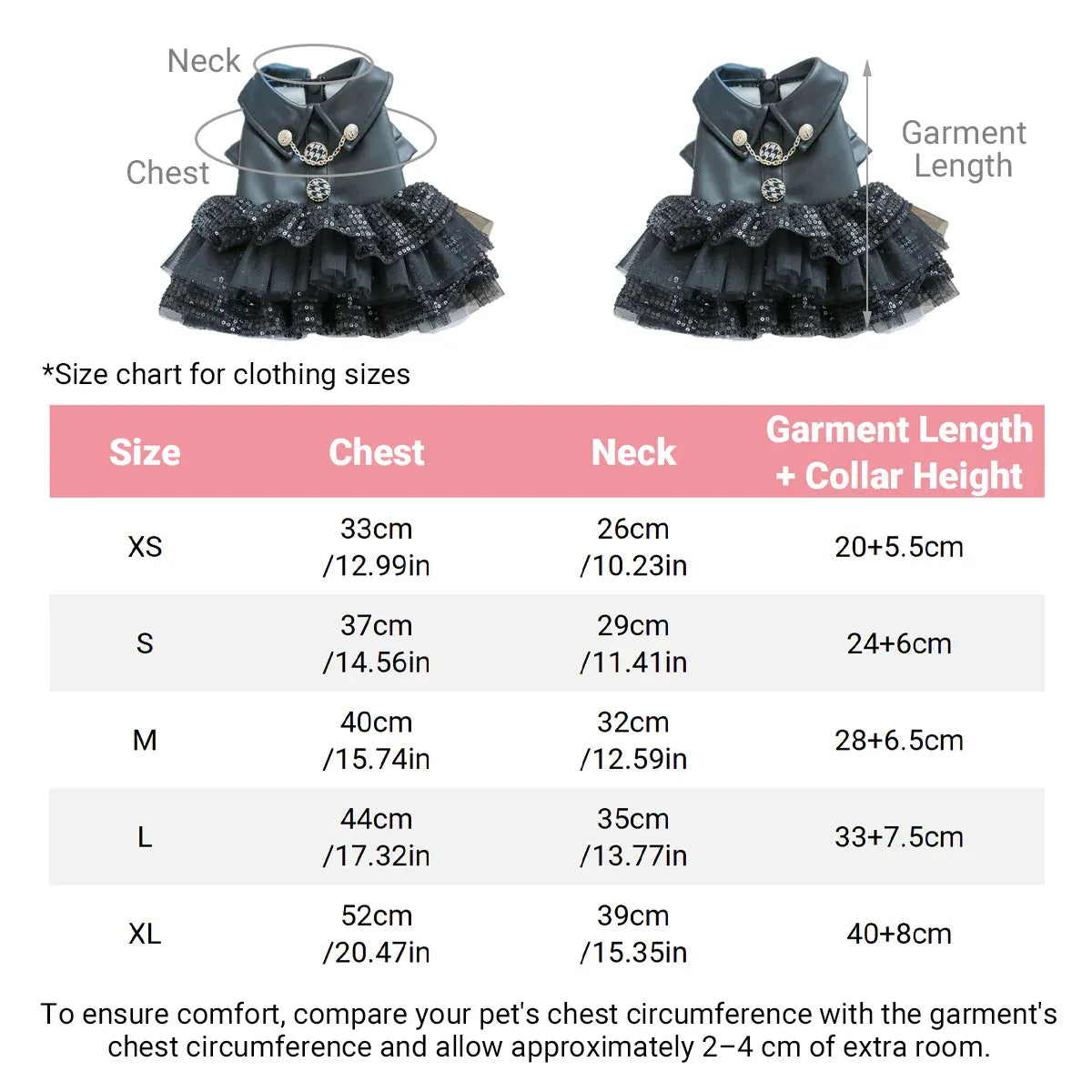 Autumn Winter Pet Dog Cat Dress Faux Leather Sequin Skirt Outfit