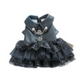Autumn Winter Pet Dog Cat Dress Faux Leather Sequin Skirt Outfit