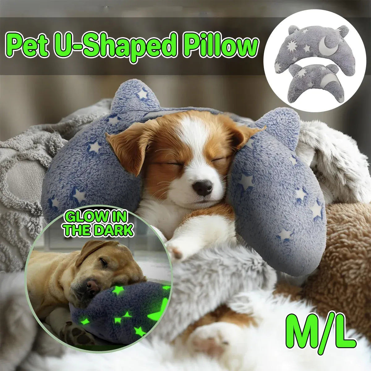 Cervical Vertebrae Protection Pet Pillow U-shaped Dog Backrest