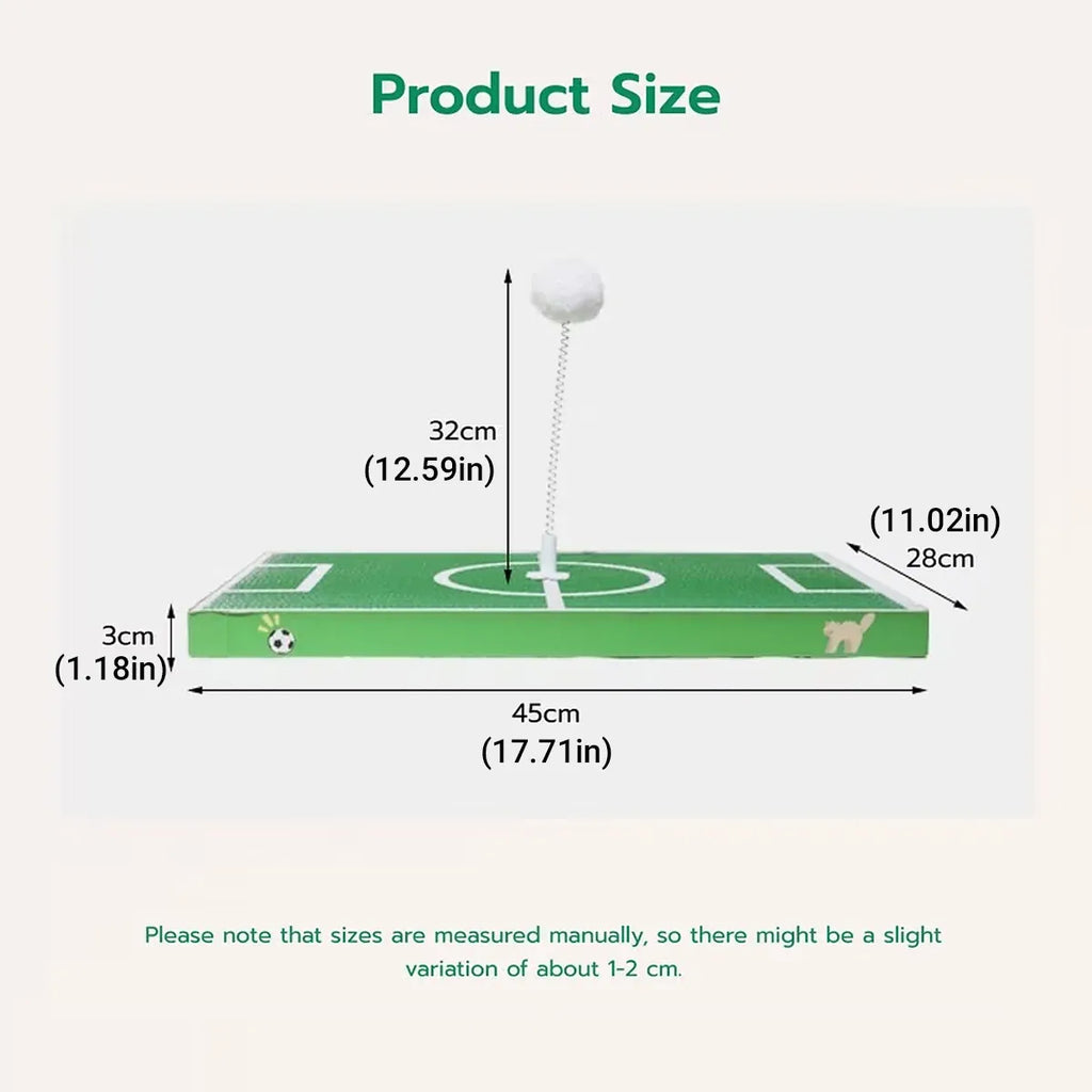 Football Field Shaped Cat Scratching Board Durable Non-Shedding